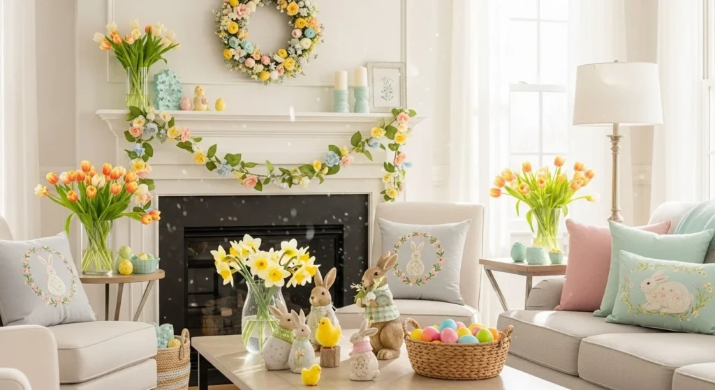 10 Easter Living Room Decor Ideas for a Cheerful Home 13 10 Easter Living Room Decor Ideas