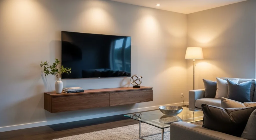 10 Floating TV Unit Designs for a Sleek Living Room Look 13 10 Floating TV Unit Designs-min