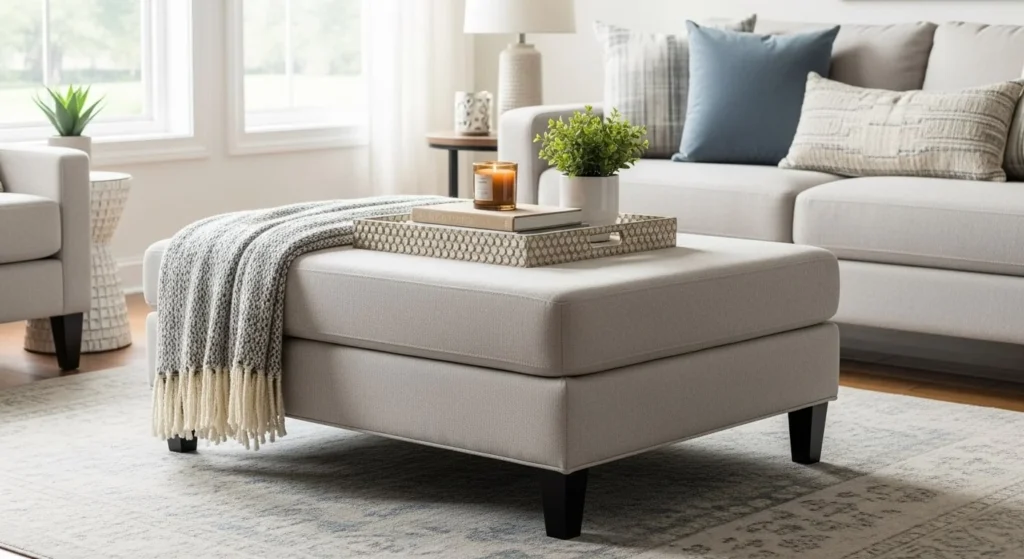 8 Ottoman Styling Ideas to Add Comfort and Function 2 8 Ottoman Styling Ideas to Add Comfort and Function-min