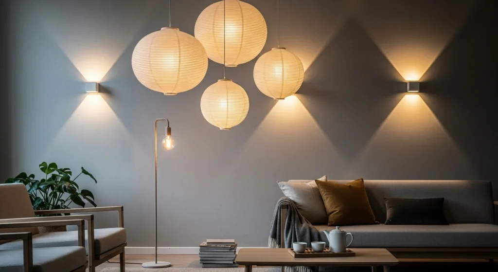 10 Japandi Living Room Ideas to Elevate Your Space with Minimalist Elegance 9 Subtle Lighting for Ambiance