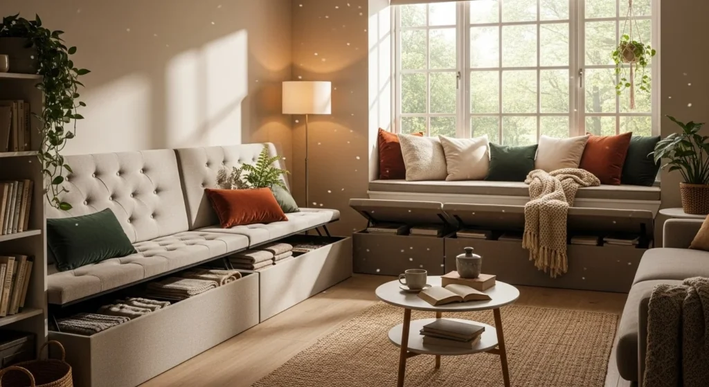 Add a Storage Bench or Window Seat