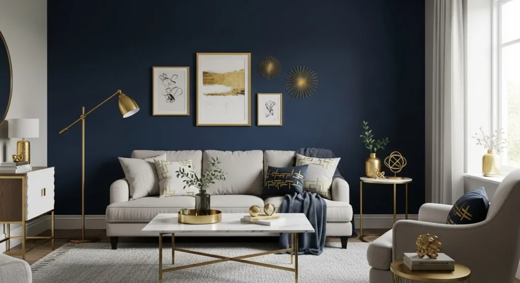 10 Accent Wall Ideas to Make Your Living Room Stand Out 3 Bold Painted Accent Wall-min