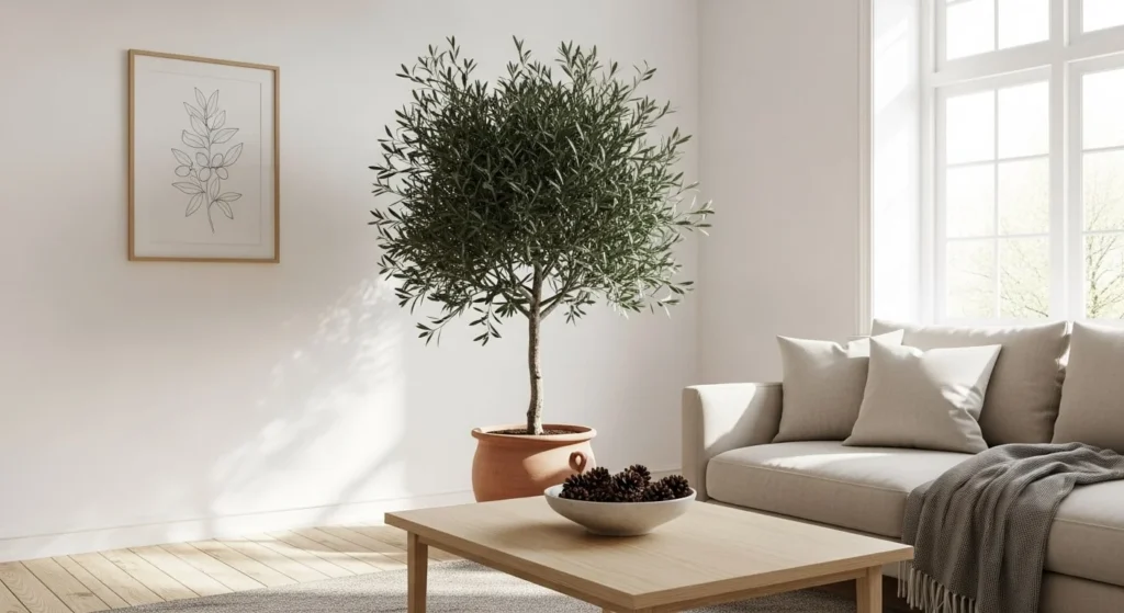 10 Scandinavian Living Room Ideas for a Minimal Yet Cozy Look 10 Bring Nature In (Greenery & Natural Motifs)