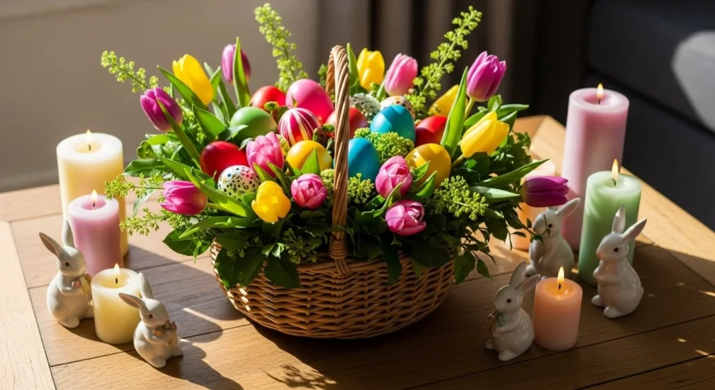 10 Easter Living Room Decor Ideas for a Cheerful Home 5 Create a Seasonal Centerpiece