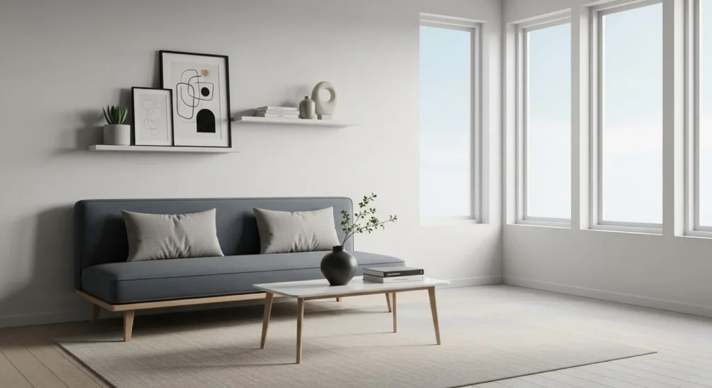 7 Spring Styling Tips for a Fresh Living Room Reset 3 Declutter and Simplify-min