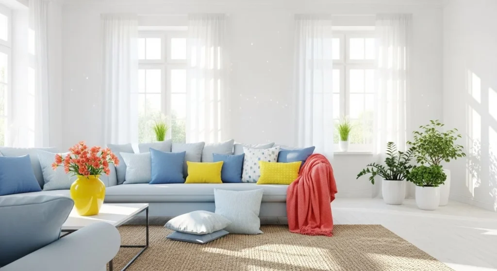 8 Summer Living Room Styling Ideas for a Light and Breezy Space 3 Embrace a Light Color Palette