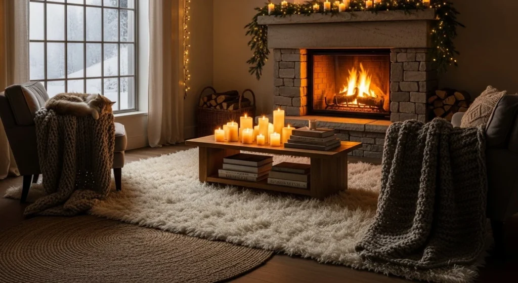 9 Cozy Living Room Ideas to Transform Your Space This Winter 5 Embrace a Statement Rug-min