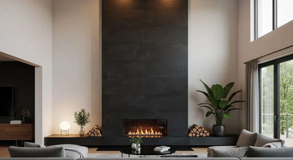 5 Modern Fireplace Ideas for the Living Room 5 Floor-to-Ceiling Tile Fireplace