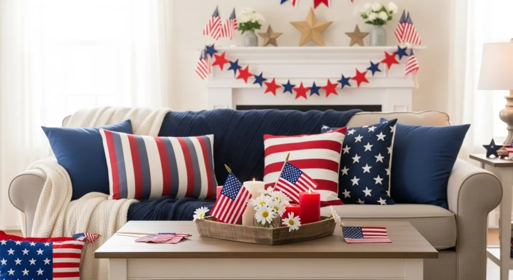 10 Fourth of July Living Room Decor Ideas for a Patriotic Touch 2 Fourth of July Living Room Decor Ideas for a Patriotic Touch