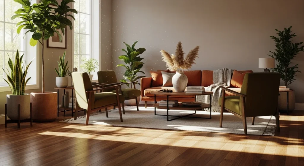 9 Living Room Flooring Ideas to Transform Your Space 3 Hardwood Flooring for Timeless Elegance