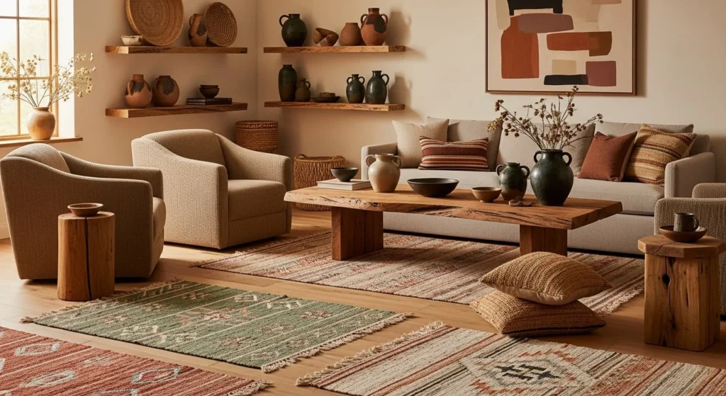 11 Earthy Living Room Ideas to Bring Nature Indoors 12 Highlight Handmade and Artisan Pieces