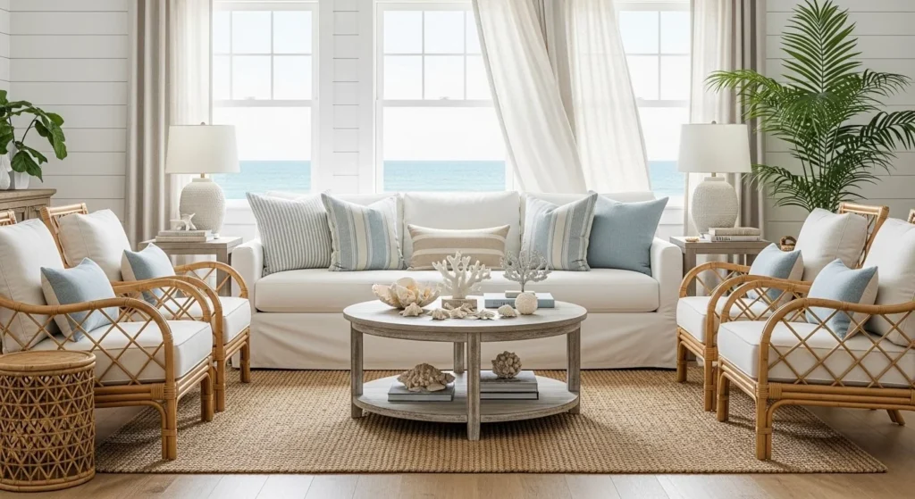 7 Coastal Living Room Ideas for a Breezy, Beach-Inspired Home 8 Incorporate Comfortable, Casual Seating-min