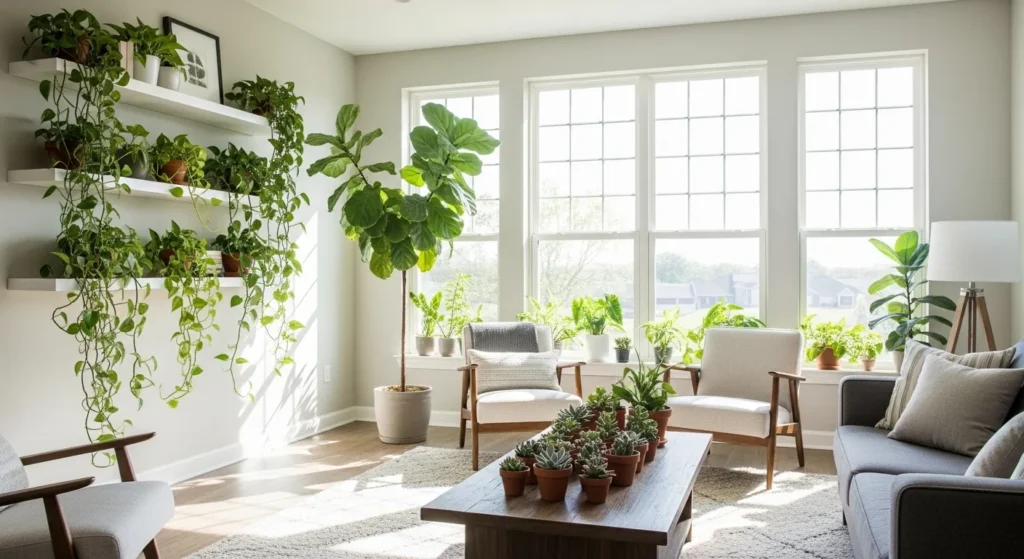 10 Living Room Inspiration Ideas to Elevate Your Space Effortlessly 4 Incorporate Greenery