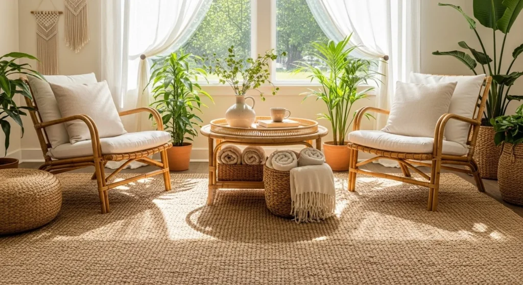 8 Summer Living Room Styling Ideas for a Light and Breezy Space 7 Incorporate Natural Textures
