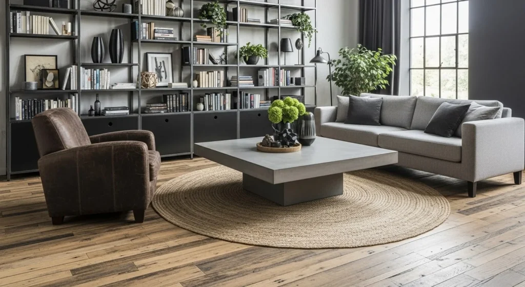 9 Industrial Living Room Designs for a Chic Urban Vibe 5 Incorporate Raw Materials