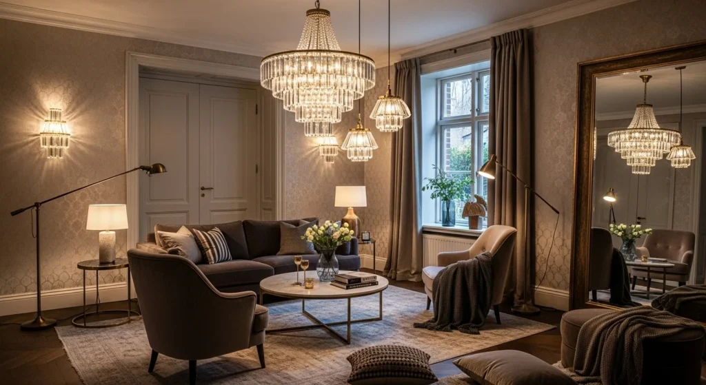 10 Living Room Inspiration Ideas to Elevate Your Space Effortlessly 3 Statement Lighting