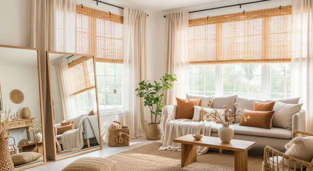 11 Earthy Living Room Ideas to Bring Nature Indoors 8 Let in Natural Light