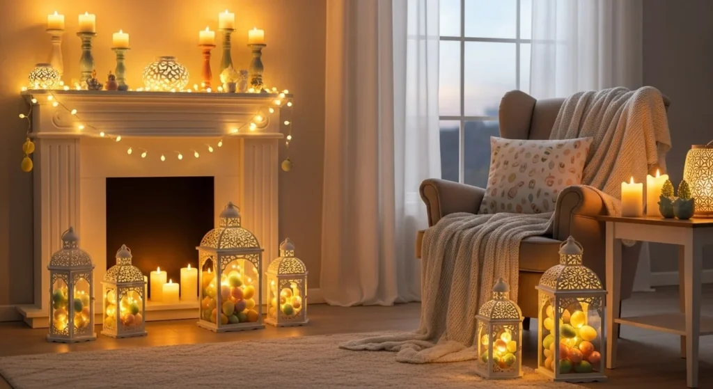 10 Easter Living Room Decor Ideas for a Cheerful Home 12 Light It Up with a Warm Glow