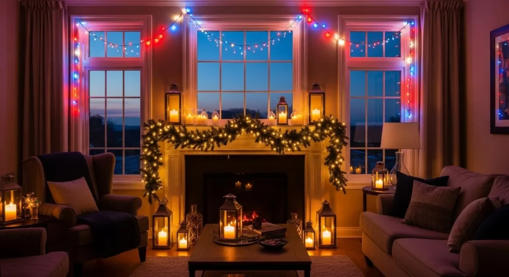 10 Fourth of July Living Room Decor Ideas for a Patriotic Touch 8 Light Up with Festive Glow-min
