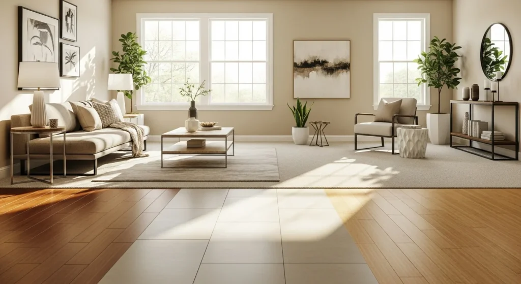 9 Living Room Flooring Ideas to Transform Your Space 2 iving Room Flooring Ideas to Transform Your Space