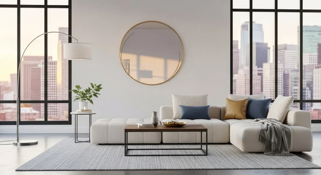 8 Mirror Decor Ideas to Brighten and Enlarge Your Living Room 2 Mirror Decor Ideas to Brighten and Enlarge Your Living Room-min