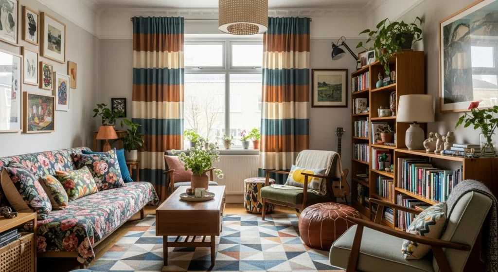 7 Eclectic Living Room Ideas to Elevate Your Home Decor 3 Mix Patterns with Confidence