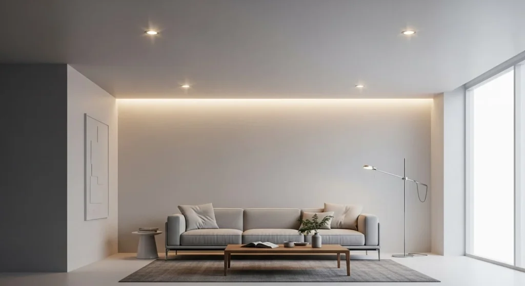 10 Ceiling Design Ideas to Transform Your Living Room from Above 9 Modern Minimalist Ceilings-min