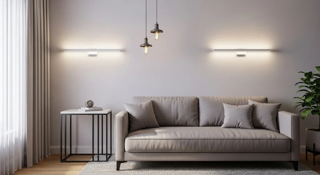 10 Small Living Room Ideas to Maximize Space and Style Efficiently 6 Opt for Wall-Mounted Lighting