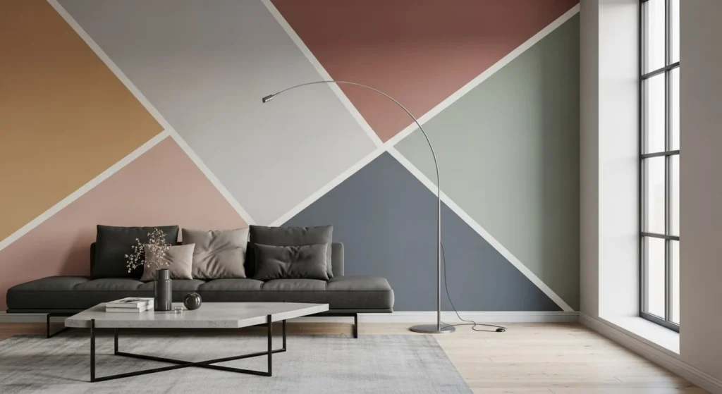 Paint a Geometric Accent Wall (Tape or Paneling)