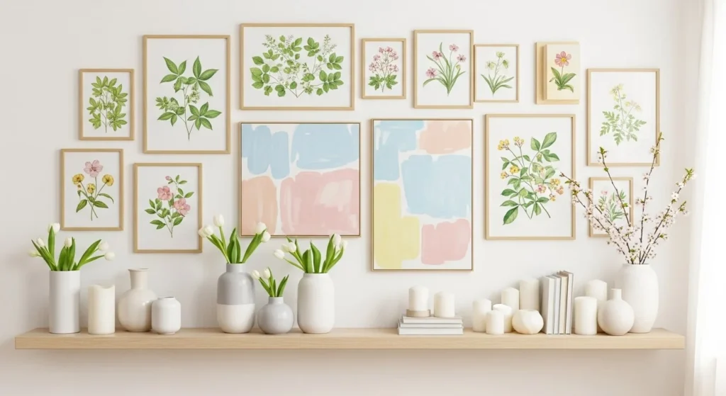 9 Fresh Spring Living Room Ideas to Brighten Your Space 9 Refresh Your Wall Art & Decor