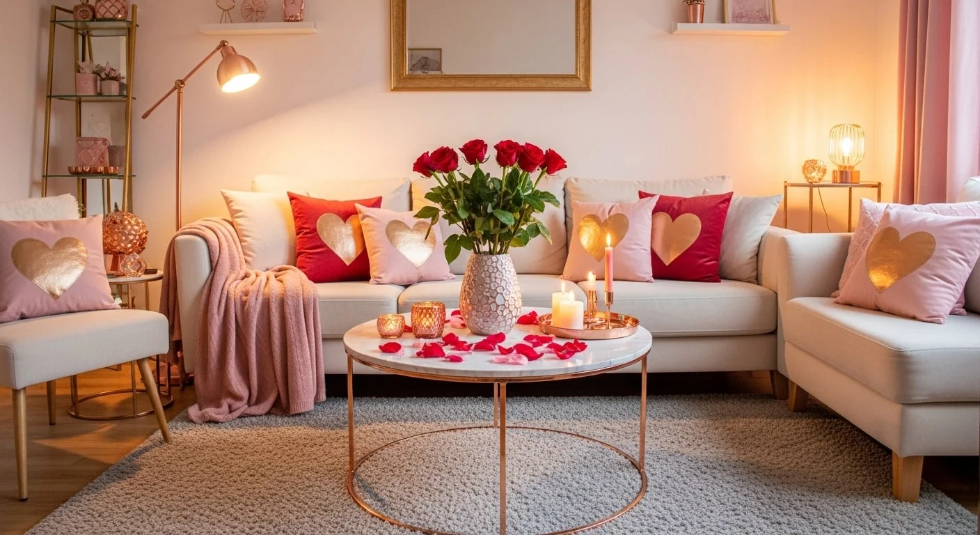 10 Valentine’s Day Living Room Decor Ideas for a Romantic Vibe 4 Romantic Color Palette