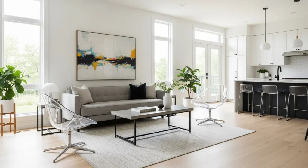 10 Small Living Room Ideas to Maximize Space and Style Efficiently 8 Select Slim-Profile Furniture