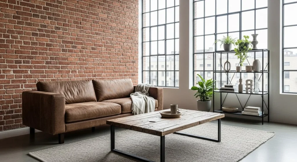 9 Industrial Living Room Designs for a Chic Urban Vibe 3 Showcase Exposed Brick Walls
