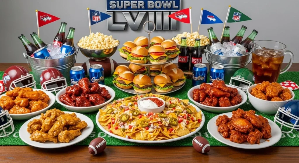 8 Super Bowl Living Room Setup Ideas for the Perfect Game Day 5 Snack & Drink Station-min