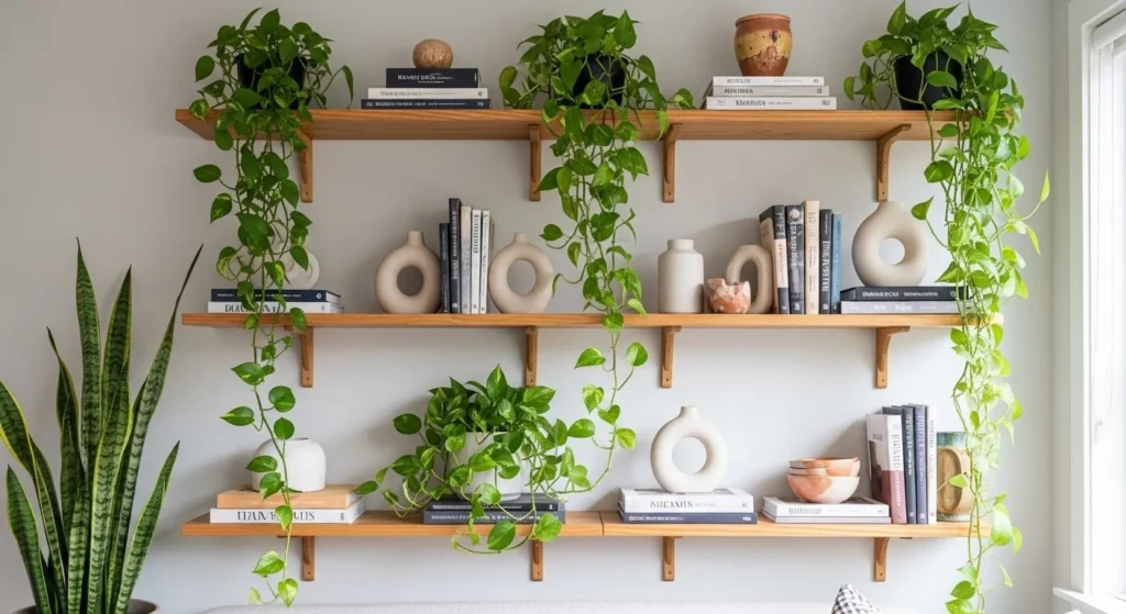 Style Plants on Open Shelving