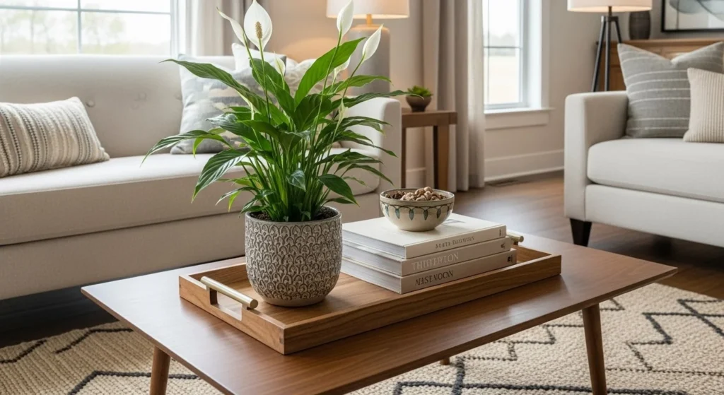 Style the Coffee Table with Greenery