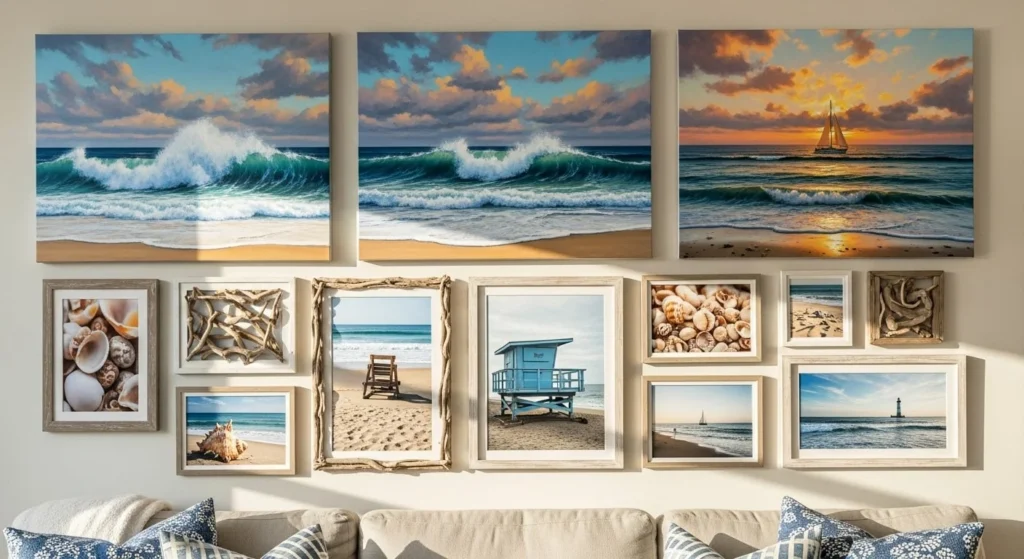 7 Coastal Living Room Ideas for a Breezy, Beach-Inspired Home 7 Style with Coastal Artwork and Wall Décor-min