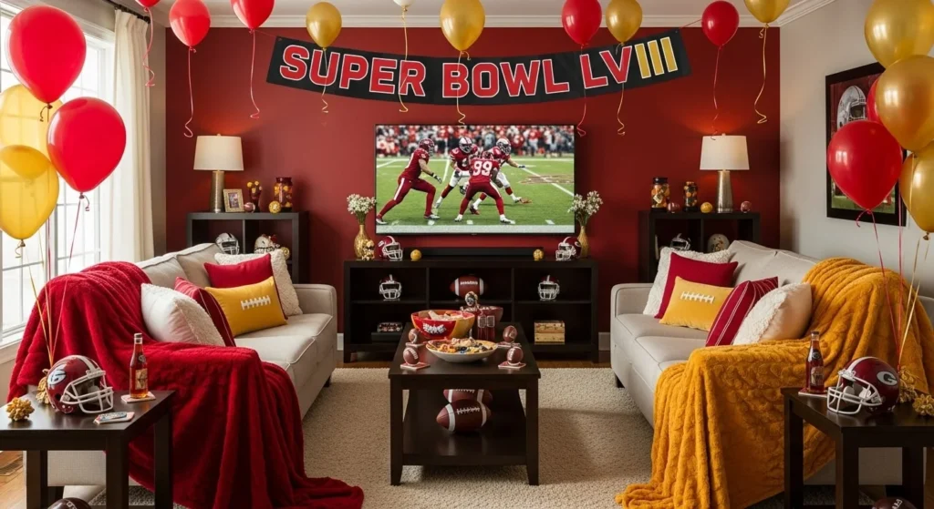 8 Super Bowl Living Room Setup Ideas for the Perfect Game Day 4 Team Spirit Decor-min