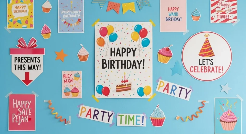 9 Birthday Party Living Room Decor Ideas for an At-Home Celebration 10 Themed Wall Art or Posters-min
