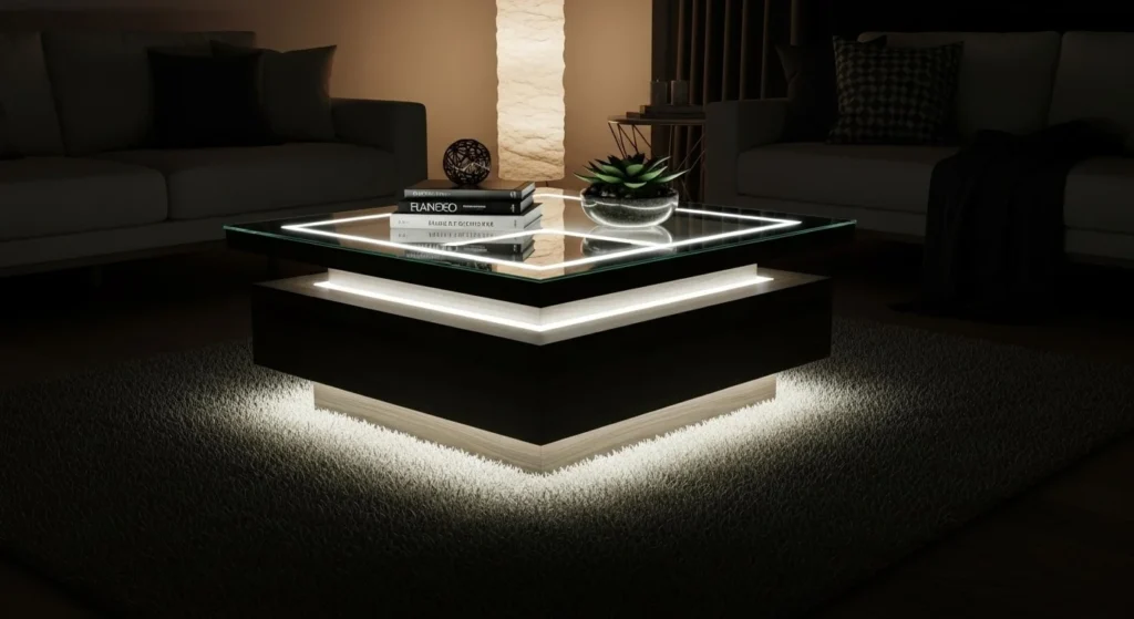 8 Ways to Use LED Strips for a Modern Living Room Glow 9 Under Coffee Tables for Subtle Drama-min