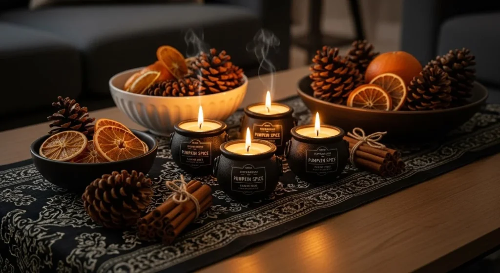 8 Halloween Living Room Decorating Ideas for a Fun and Spooky Atmosphere 9 Use Seasonal Scents and Natural Accents