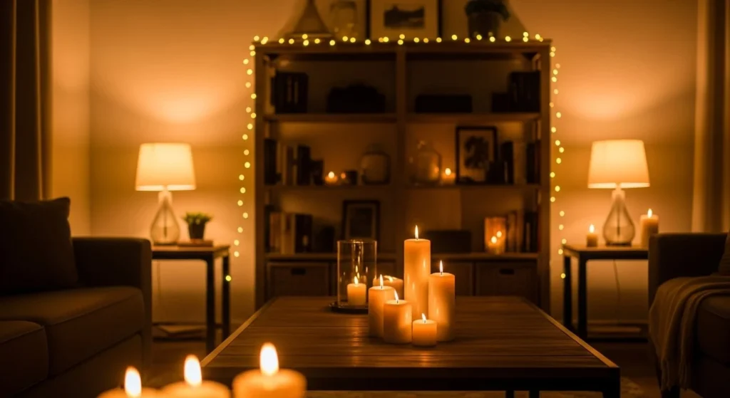 9 Cozy Living Room Ideas to Transform Your Space This Winter 7 Use Warm Lighting