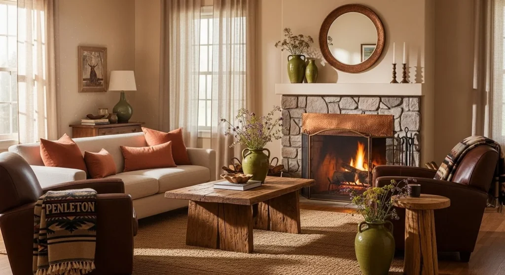 5 Western Living Room Ranch Style Ideas 4 Use a Warm, Earthy Color Palette