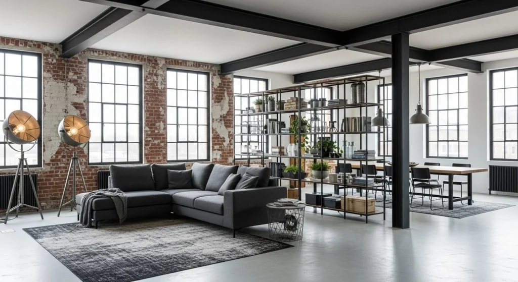 9 Industrial Living Room Designs for a Chic Urban Vibe 4 Use an Open-Concept Layout