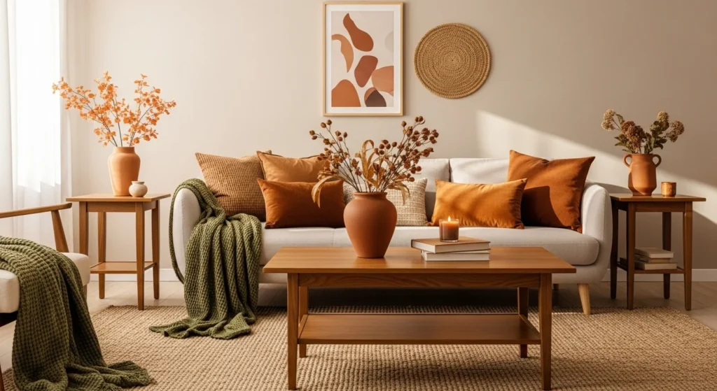 10 Fall-Inspired Living Room Ideas to Transform Your Space This Season 3 Warm Earth-Toned Color Palette