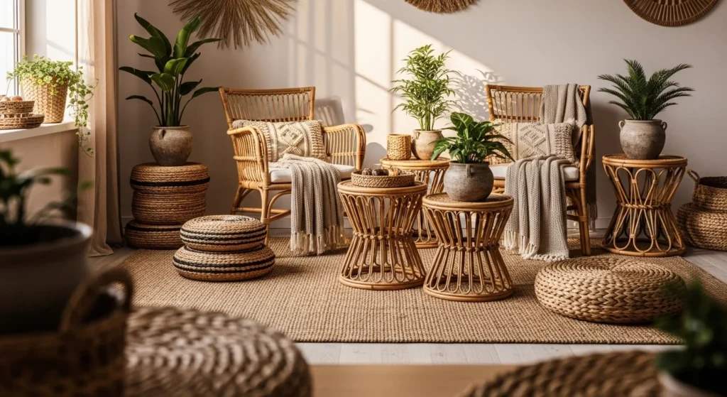 15 Earth Tone Ideas to Create a Timeless, Cozy Space 14 Woven Textures in Natural Browns