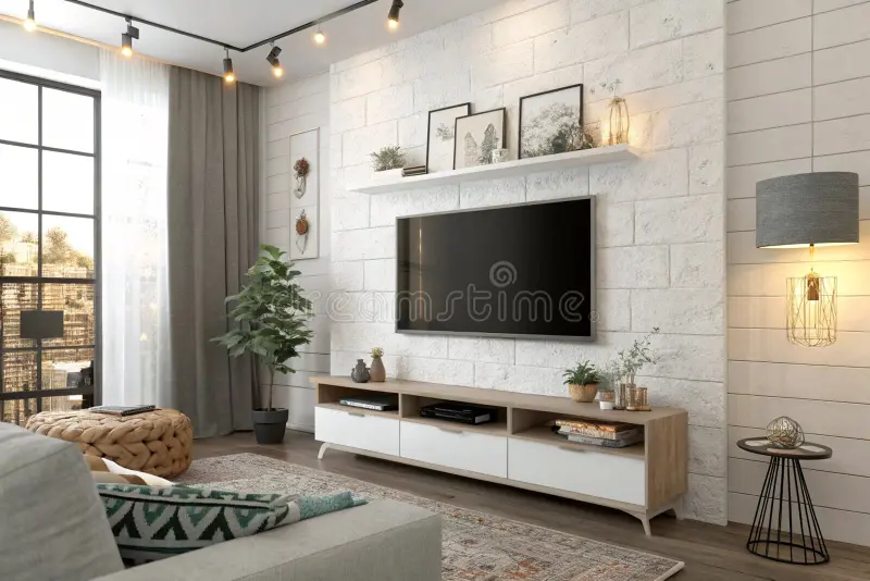 10 Modern Living Room Decor Ideas for Pakistani Homes 3 mounted TV unit, or a foldable seating bench