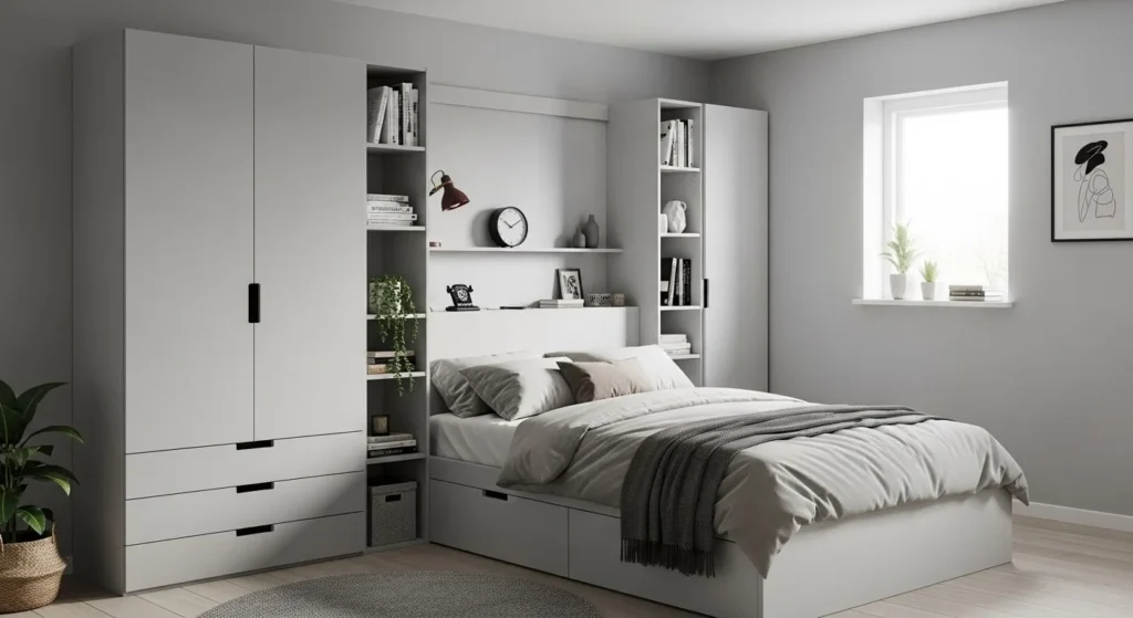 12 Small Bedroom Ideas to Maximize Space and Style 9 Add Built-In Storage Solutions-min