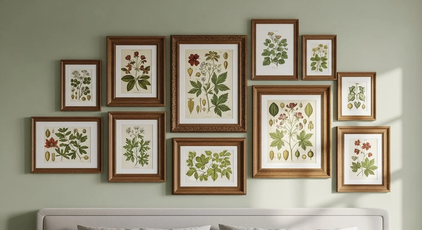10 Vintage Bedroom-Ideas for a Nostalgic Touch 12 Artwork-min