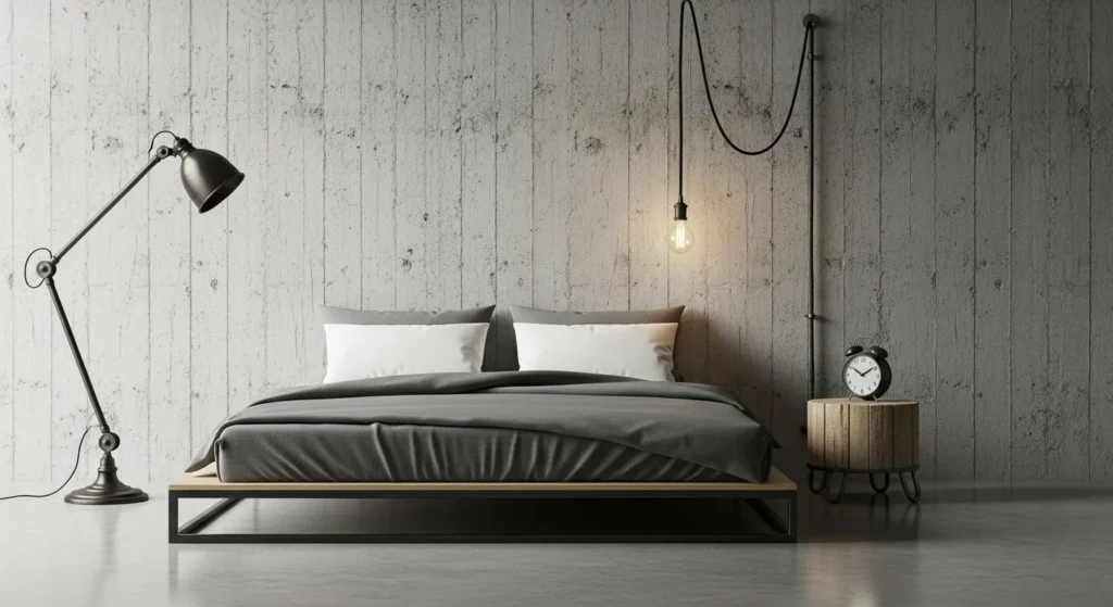 10 Industrial Bedroom Ideas with Urban Edge 4 Concrete Finishes-min